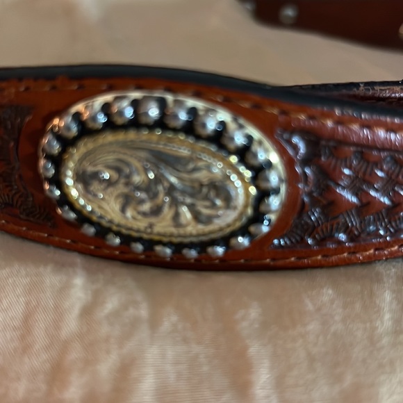 Western leather belt - Picture 4 of 8